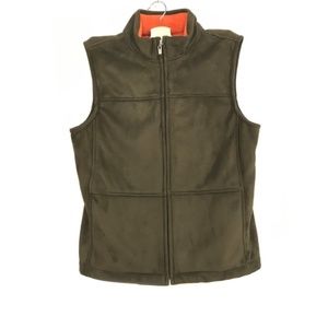 Green Hunter Jacket Faux Suede Orange Lined